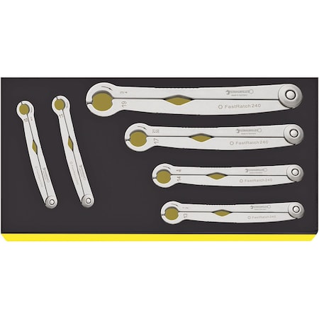 Stahlwille Tools Ratchet wrenches i.TCS inlay No.TCS 240/6 1/3-tray6-pcs. 96838774